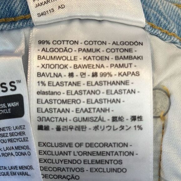 Levi’s 501 90s Light Wash Skinny Jeans size W26 x L28 Button Fly Raw Hem - Picture 12 of 13